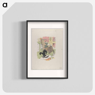 Ambroise Thomas assistant to a repetition of Françoise de Rimini - Henri de Toulouse-Lautrec Poster.