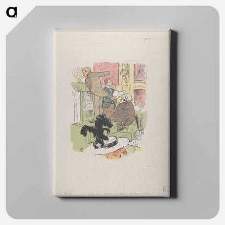 アートパネル-Ambroise Thomas assistant à une répétition de Françoise de Rimini - アンリ ド トゥールーズ ロートレック Canvas.