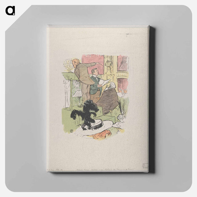 アートパネル-Ambroise Thomas assistant à une répétition de Françoise de Rimini - アンリ ド トゥールーズ ロートレック Canvas.