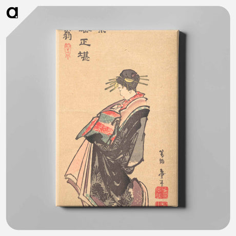 アートパネル-Hokusai's Japanese woman - 葛飾 北斎 Canvas.