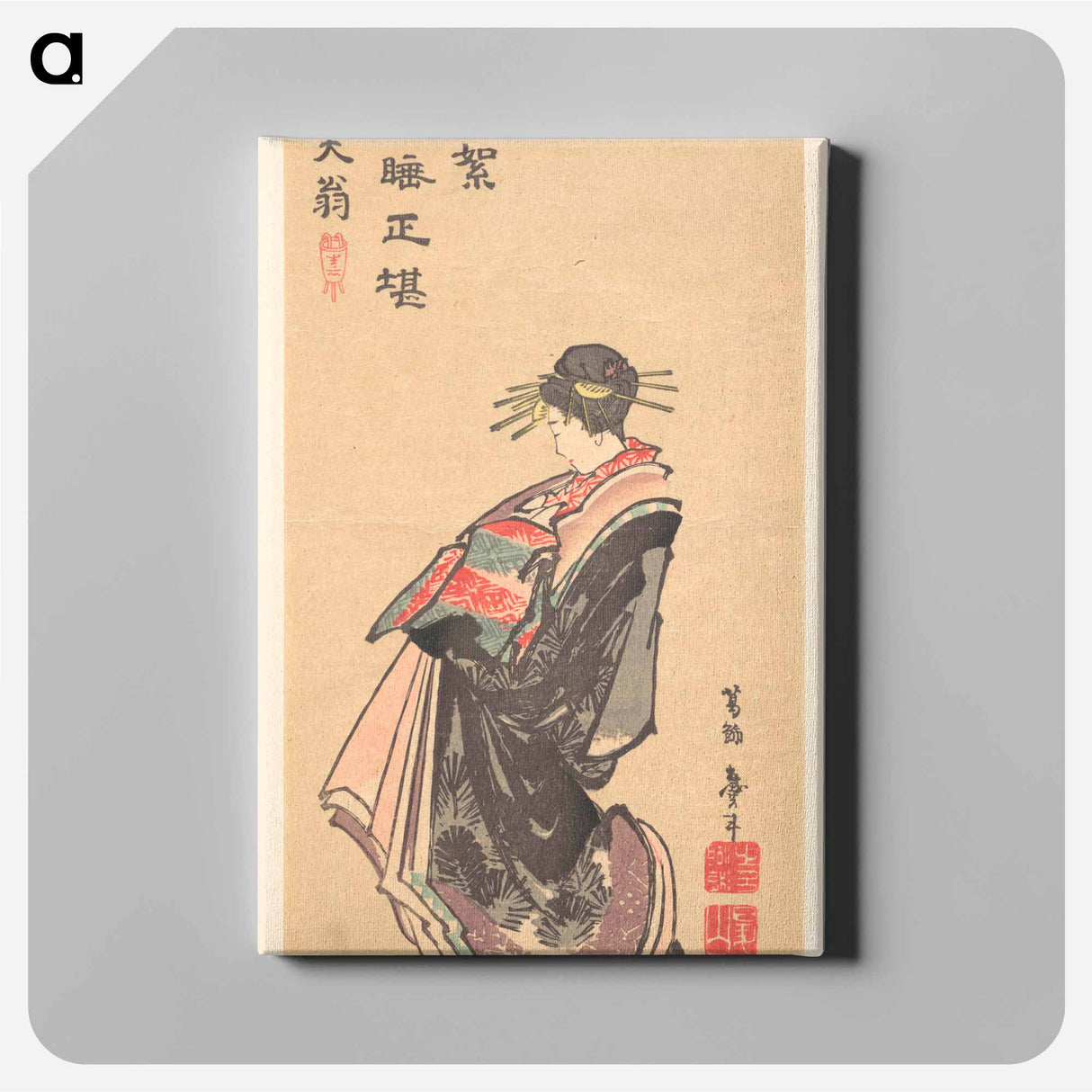 Hokusai's Japanese woman - Katsushika Hokusai Canvas.