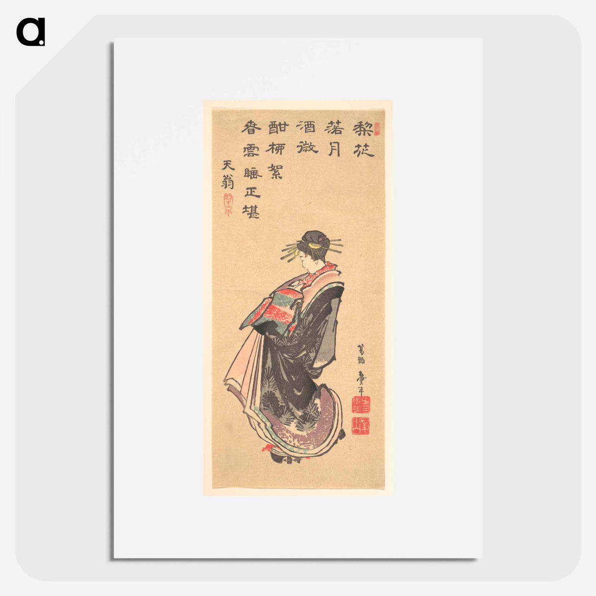 Hokusai's Japanese woman - Katsushika Hokusai Poster.