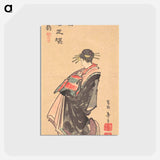アートポストカード-Hokusai's Japanese woman - 葛飾 北斎 Postcard.