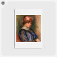 アートポストカード-Young Woman in Blue, Bust - ピエール オーギュスト ルノワール Postcard.