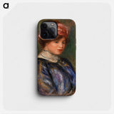 Young Woman in Blue, Bust - Pierre-Auguste Renoir Phone Case.