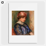 Young Woman in Blue, Bust - Pierre-Auguste Renoir Poster.