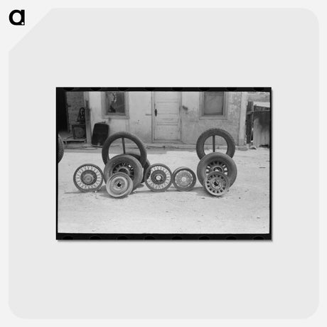 アートポストカード-Deming Tires and Wheels
 - ラッセル リー Postcard.