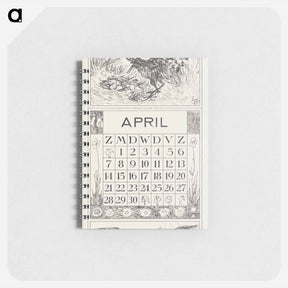 アートメモ帳-Kalenderblad april met tureluur - テオ ヴァン ホイテマ Memo.