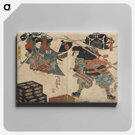 アートパネル-Kumasaka Chōhan to Ushiwakamaru
 - 歌川 国貞 Canvas.