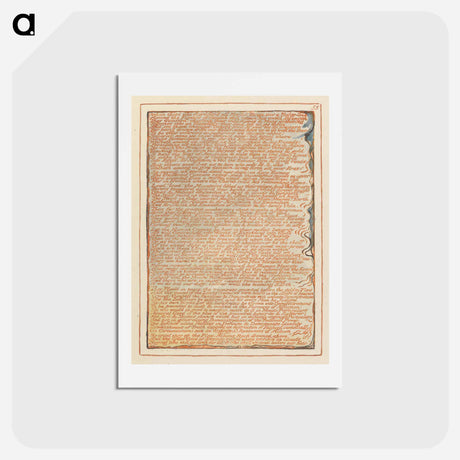 アートポストカード-Jerusalem, Plate 55, "When those who disregard...." - ウィリアム ブレイク Postcard.