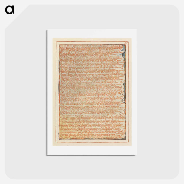 アートポストカード-Jerusalem, Plate 55, "When those who disregard...." - ウィリアム ブレイク Postcard.