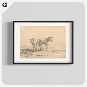 アートポスター-Two Old Horses Standing in a Field
 - イェール大学アートギャラリー Poster.