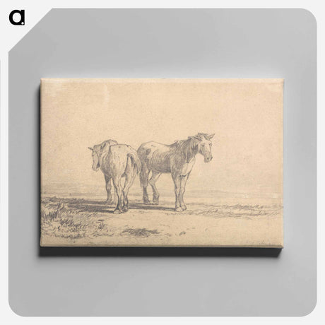 アートパネル-Two Old Horses Standing in a Field
 - イェール大学アートギャラリー Canvas.