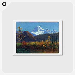 アートポストカード-Mt. Rainier from the Southwest - アルバート ビアスタット Postcard.