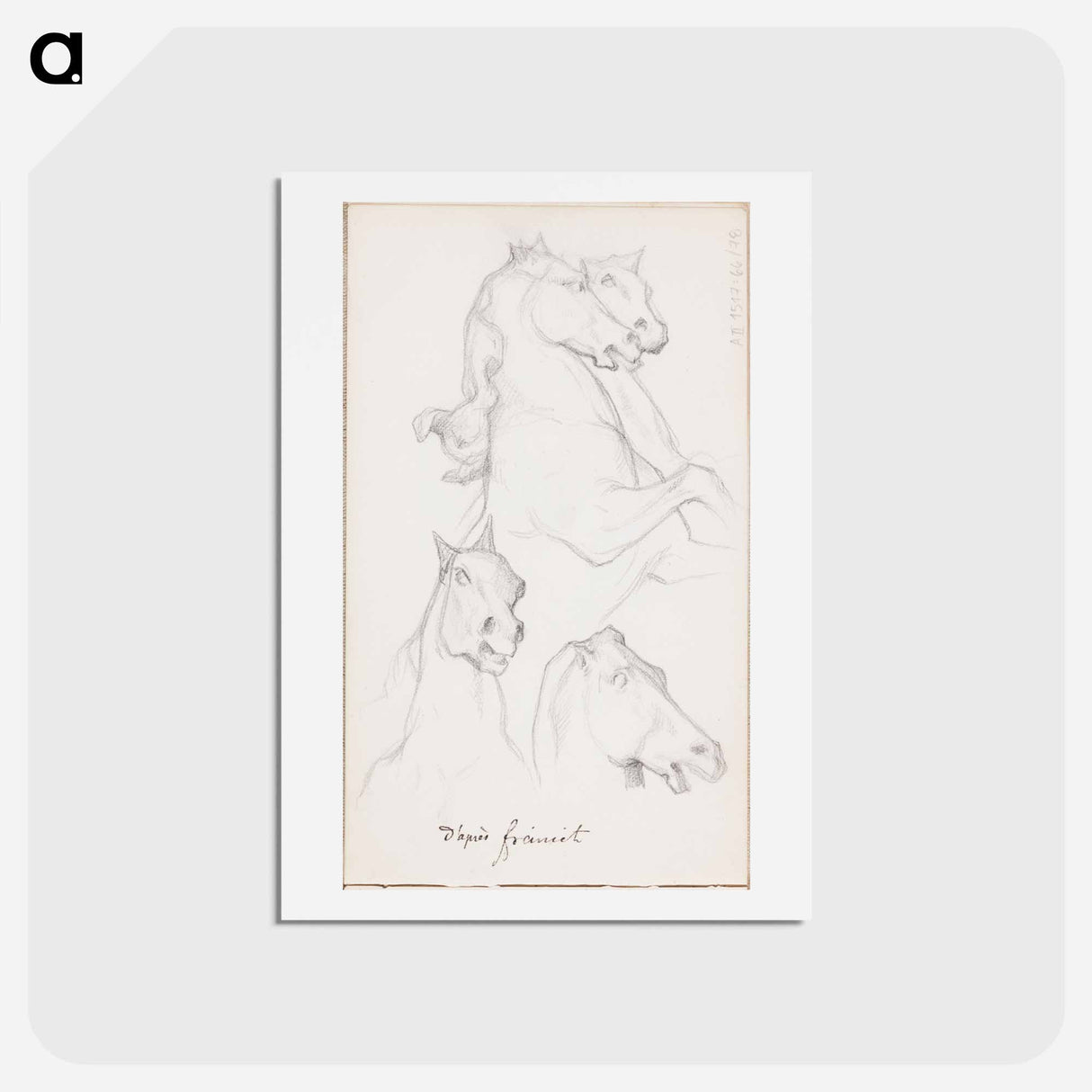 アートポストカード-(unknown) part of a sketchbook - アルバート エーデルフェルト Postcard.