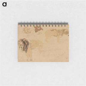 アートメモ帳-Study of lions - ウジェーヌ ドラクロワ Memo.