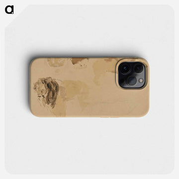 Study of lions - ウジェーヌ ドラクロワ Phone Case.