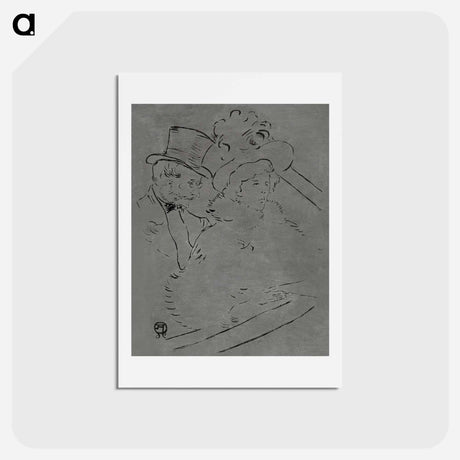 アートポストカード-At the Concert - アンリ ド トゥールーズ ロートレック Postcard.