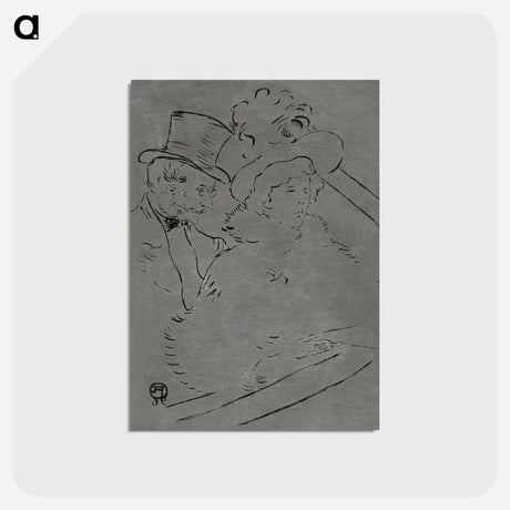 アートポストカード-At the Concert - アンリ ド トゥールーズ ロートレック Postcard.