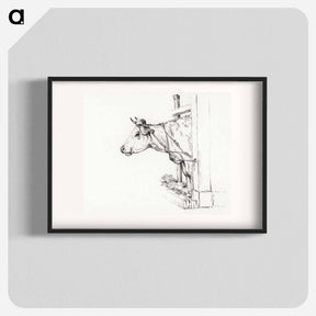 アートポスター-Head of a cow, to the left - ジャン ベルナール Poster.