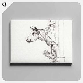 アートパネル-Head of a cow, to the left - ジャン ベルナール Canvas.
