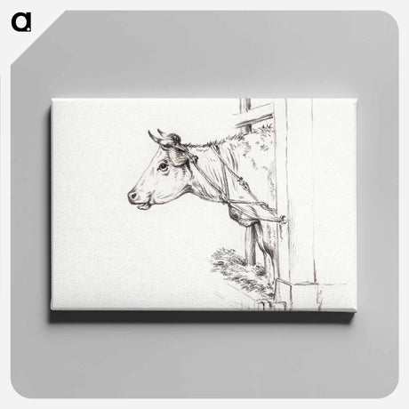 アートパネル-Head of a cow, to the left - ジャン ベルナール Canvas.