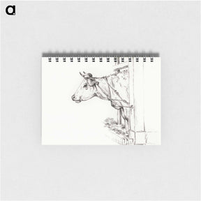 アートメモ帳-Head of a cow, to the left - ジャン ベルナール Memo.