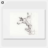 Head of a cow, to the left - ジャン ベルナール Poster.