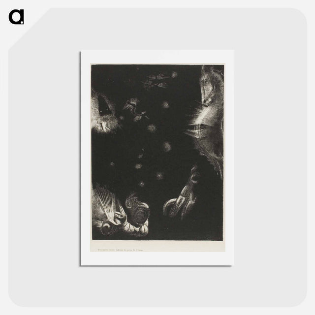 アートポストカード-Different Peoples Inhabit the Countries of the Ocean, plate 23 of 24 - オディロン ルドン Postcard.