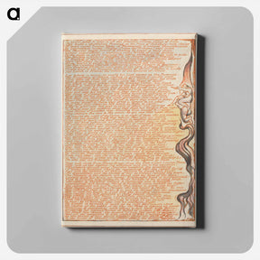 アートパネル-Jerusalem, Plate 66, "In awful pomp & gold...." - ウィリアム ブレイク Canvas.