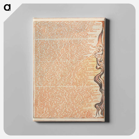 アートパネル-Jerusalem, Plate 66, "In awful pomp & gold...." - ウィリアム ブレイク Canvas.