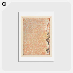 アートポストカード-Jerusalem, Plate 66, "In awful pomp & gold...." - ウィリアム ブレイク Postcard.