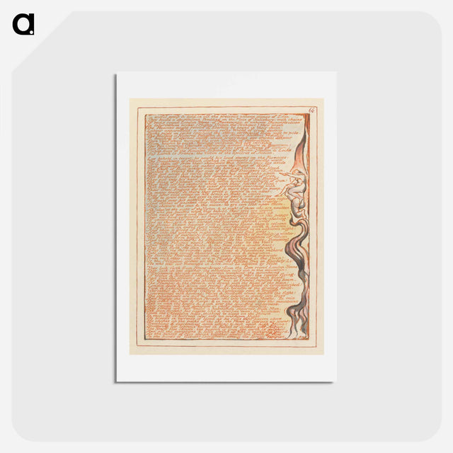アートポストカード-Jerusalem, Plate 66, "In awful pomp & gold...." - ウィリアム ブレイク Postcard.