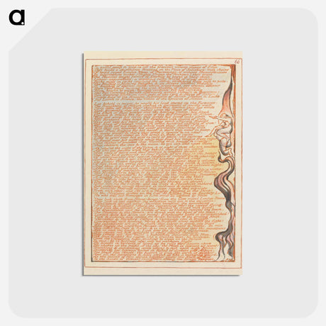 アートポストカード-Jerusalem, Plate 66, "In awful pomp & gold...." - ウィリアム ブレイク Postcard.