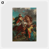 アートポストカード-A Turk Surrenders to a Greek Horseman - ウジェーヌ ドラクロワ Postcard.