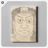 アートパネル-Mask of Fudō Myōō - 葛飾 北斎 Canvas.