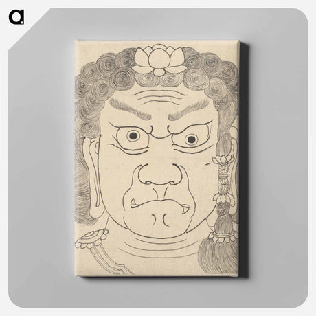 アートパネル-Mask of Fudō Myōō - 葛飾 北斎 Canvas.