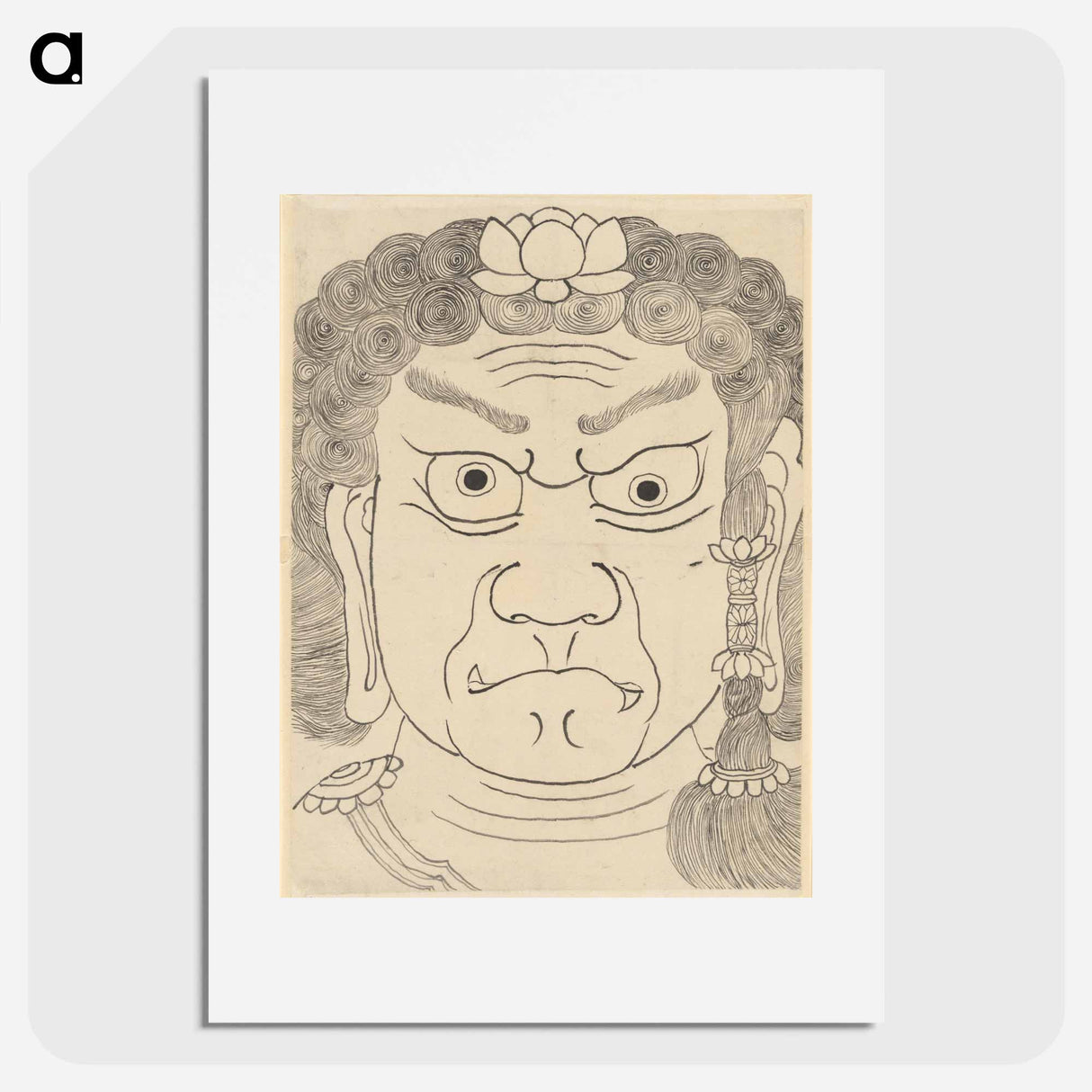 アートポスター-Mask of Fudō Myōō - 葛飾 北斎 Poster.