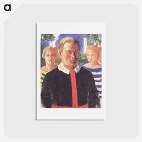アートポストカード-Portrait of a Man - カジミール マレーヴィチ Postcard.