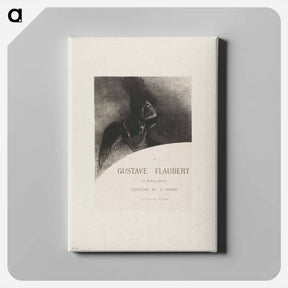 アートパネル-Frontispiece to A Gustave Flaubert - オディロン ルドン Canvas.