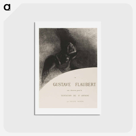 アートポストカード-Frontispiece to A Gustave Flaubert - オディロン ルドン Postcard.