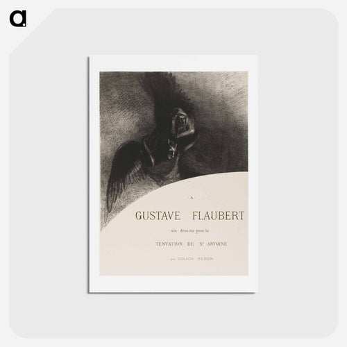 Frontispiece to A Gustave Flaubert - オディロン ルドン Postcard.