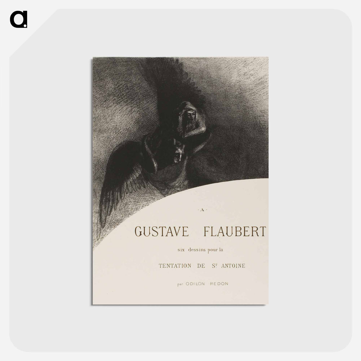 アートポストカード-Frontispiece to A Gustave Flaubert - オディロン ルドン Postcard.