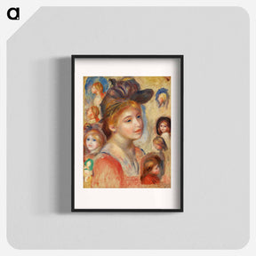 アートポスター-Study of Girls' Heads - ピエール オーギュスト ルノワール Poster.