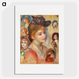 Study of Girls' Heads - Pierre-Auguste Renoir Poster.