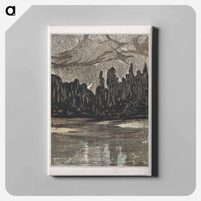 アートパネル-Nachtelijk landschap met trekvogels - テオ ヴァン ホイテマ Canvas.