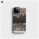 Nachtelijk landschap met trekvogels - テオ ヴァン ホイテマ Phone Case.