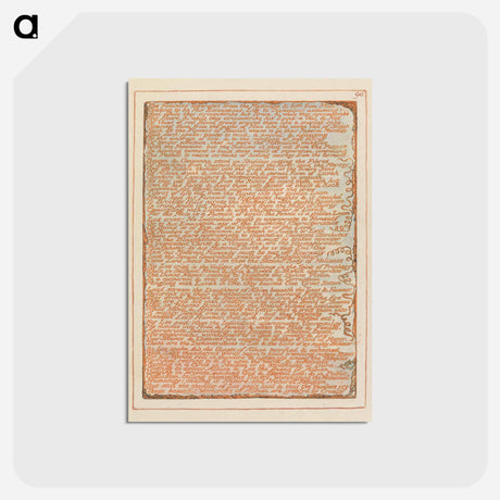 アートポストカード-Jerusalem, Plate 90, "The Feminine separates...." - ウィリアム ブレイク Postcard.