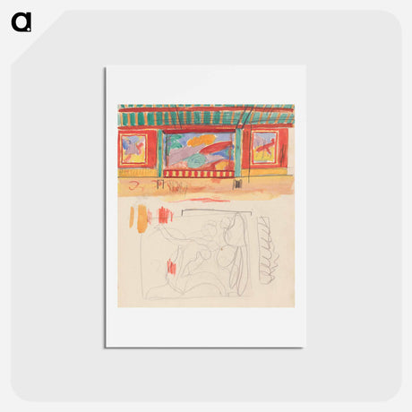アートポストカード-Cave of the Golden Calf: Study of Cabaret Stage and Painted Murals
 - イェール大学アートギャラリー Postcard.