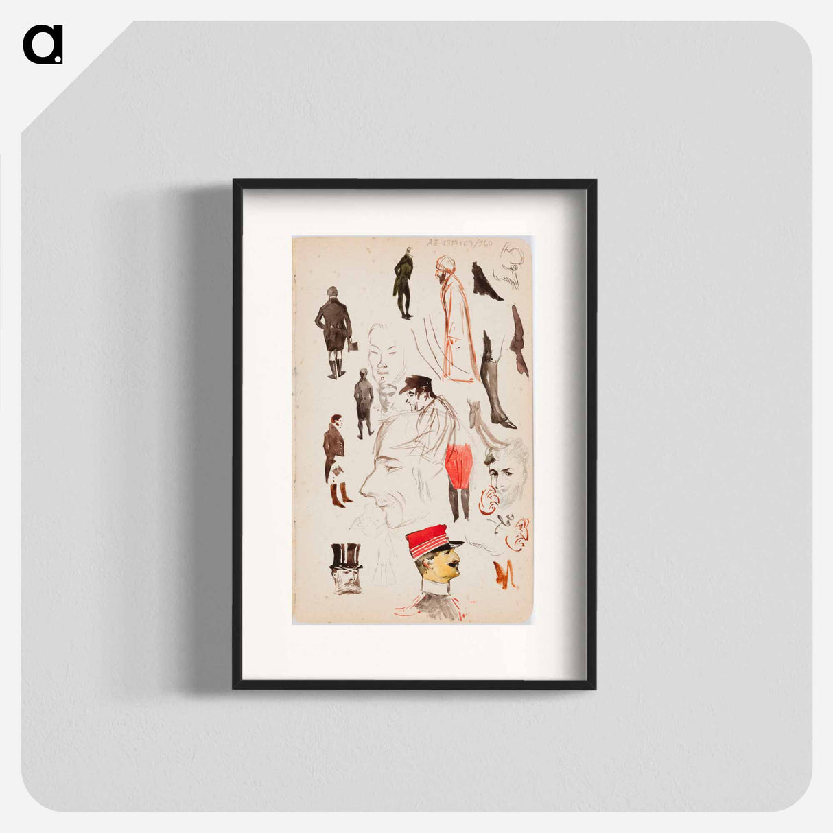(unknown) part of a sketchbook - アルバート エーデルフェルト Poster.